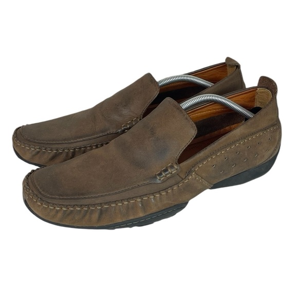 B8 Mens Timberland Cornette Brown Leather Slip on Driving Loafers 14 - Picture 1 of 6